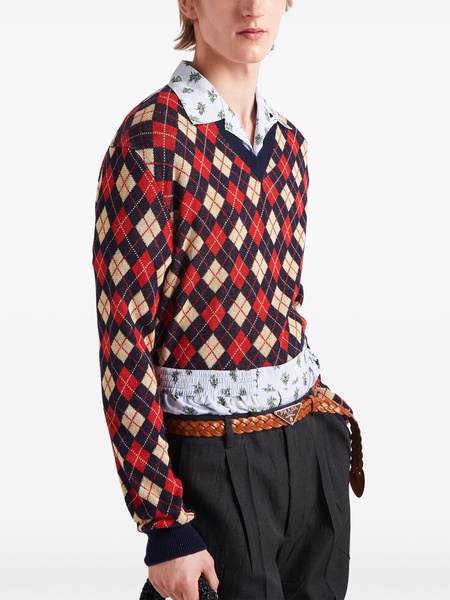 argyle cotton jumper