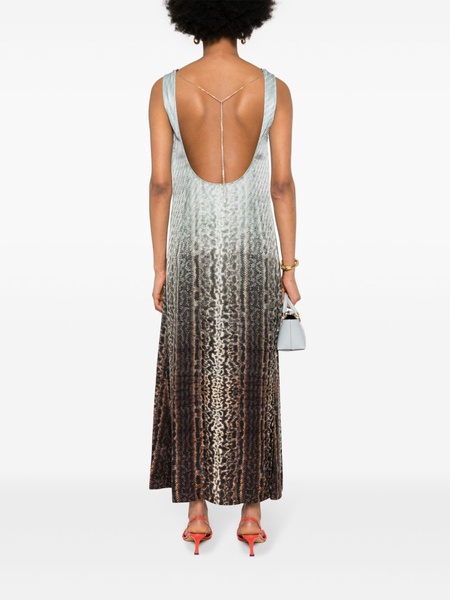 FF-jacquard snake maxi dress