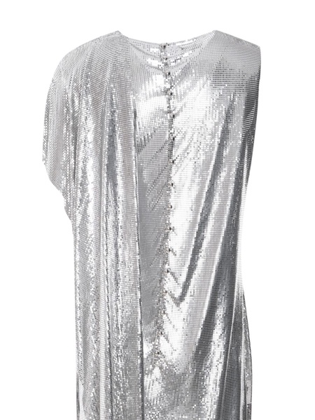 metallic mesh gown