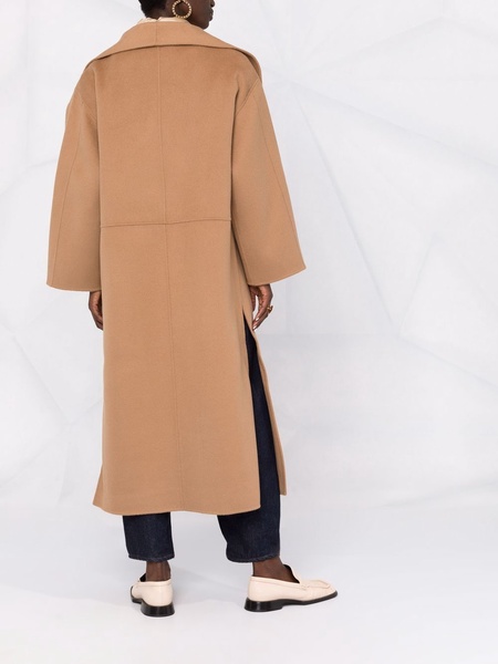 single-breasted wool-blend coat