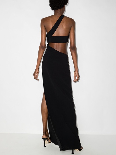 one-shoulder cut-out maxi dress