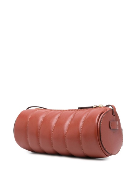 Padded Cylinder ribbed shoulder bag