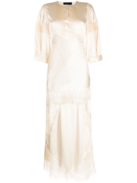 Charmeuse lace silk dress