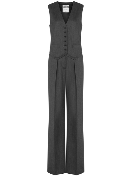 V-neck tailored jumpsuit