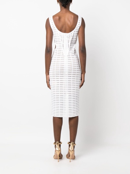 cut-out corded midi dress