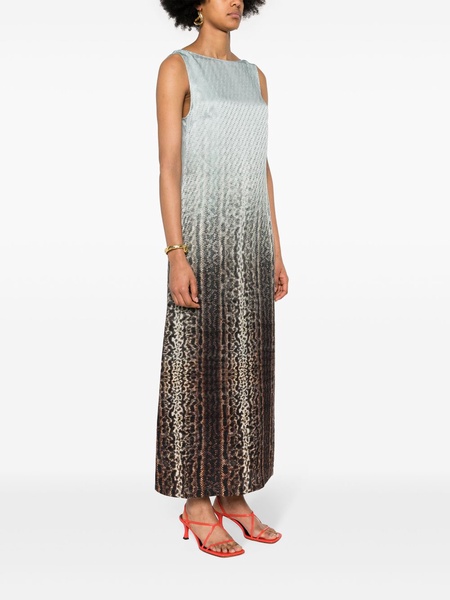 FF-jacquard snake maxi dress