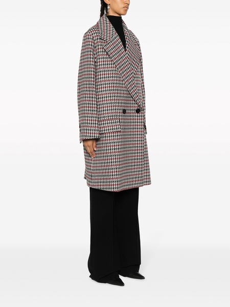 houndstooth double-breasted coat