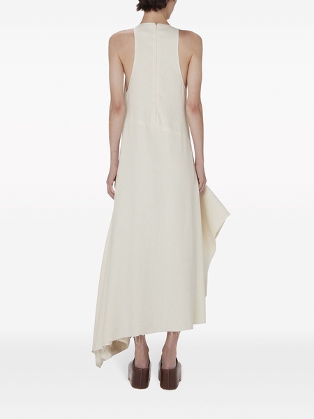 V-neck asymmetric maxi dress