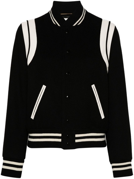 two-tone varsity jacket