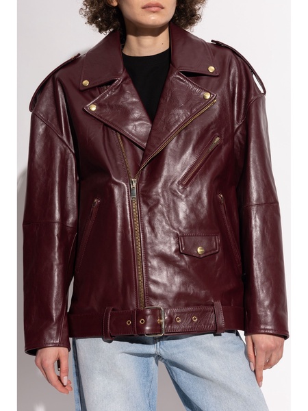 leather biker jacket