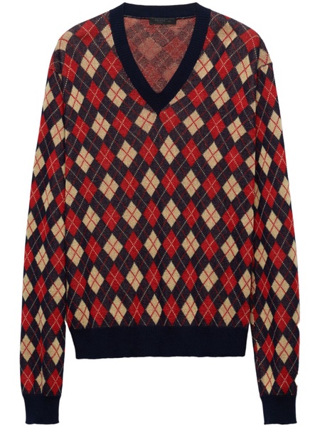 argyle cotton jumper