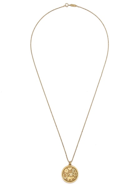 18kt yellow gold diamond Good Luck necklace