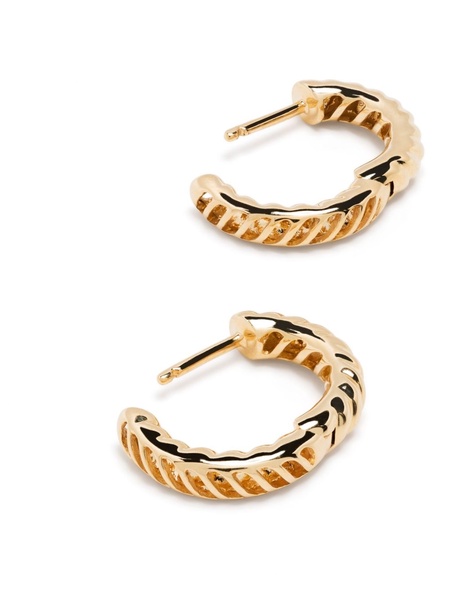 small 18kt yellow gold Zoe huggie earrings