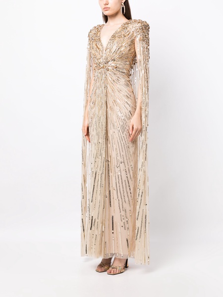 Lotus Lady sequin-embellished gown