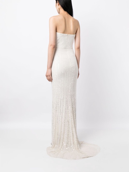 Mia sequin gathered bridal gown