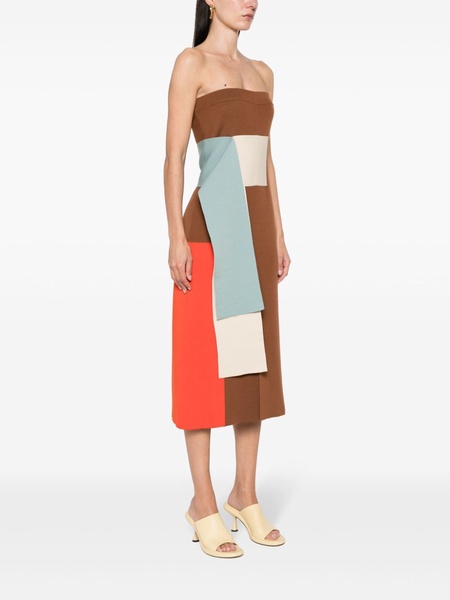 colourblock knitted dress