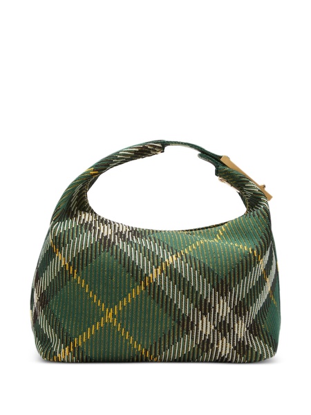 medium Peg check-pattern shoulder bag 