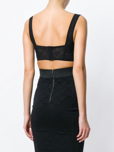 cropped bustier top