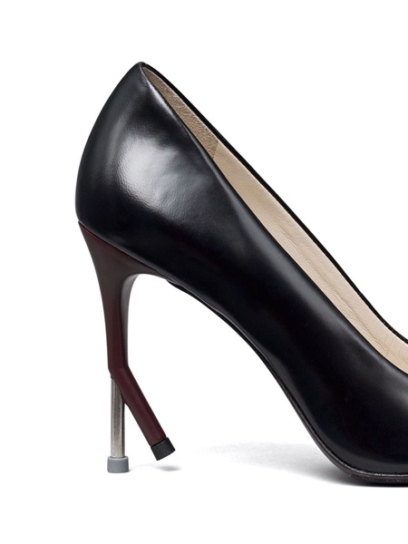 100mm Broken Heel leather pumps