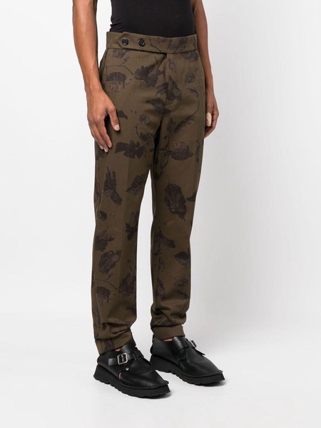 floral-print tailored trousers