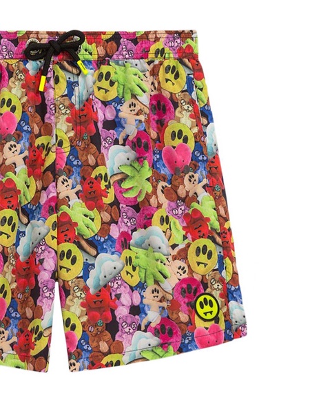 graphic print swimshorts