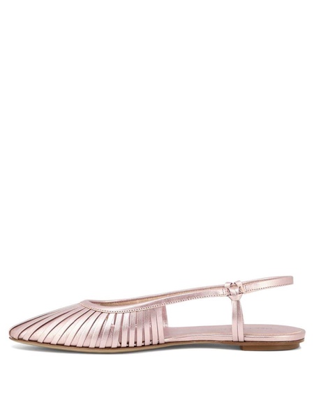 strappy leather ballerina flats