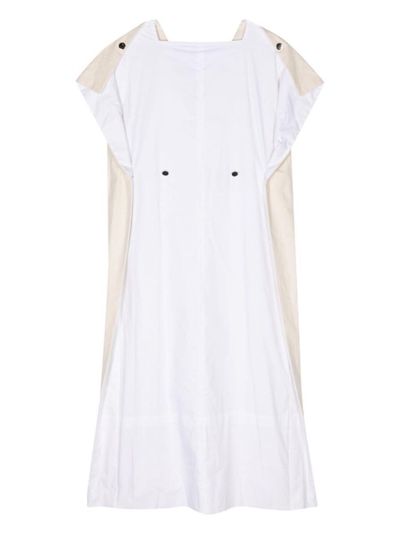 spread-collar cotton maxi dress