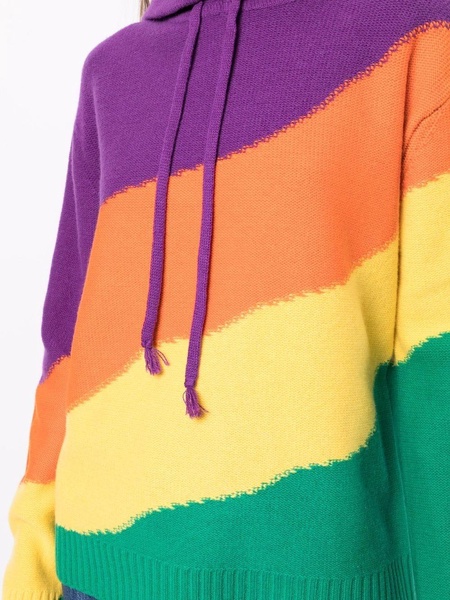 wavey stripe-print hoodie