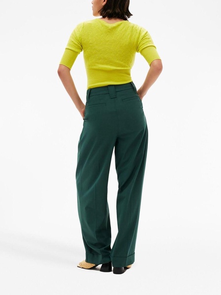 pleat-detail trousers