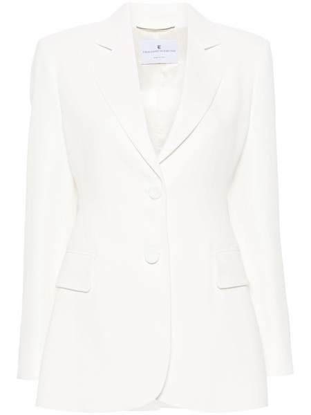 single-breasted crepe blazer