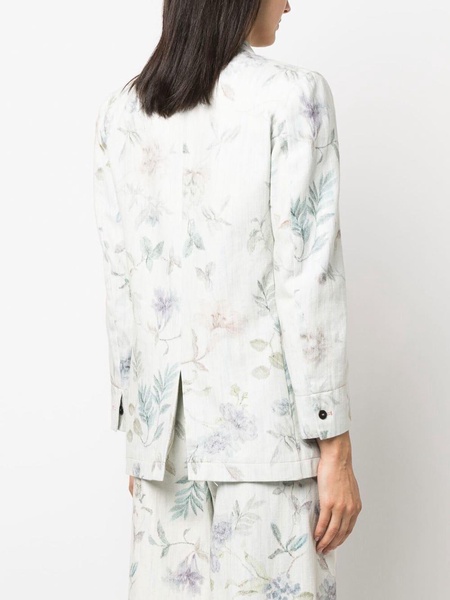 floral-print single-breasted blazer 