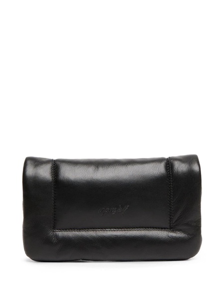 Riquadretto padded leather clutch bag