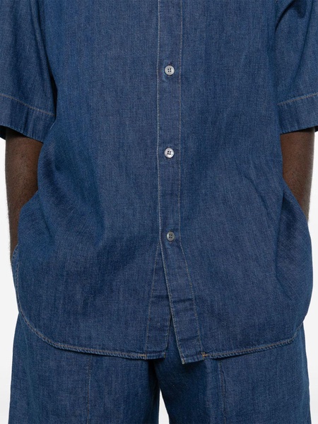 short-sleeves denim shirt