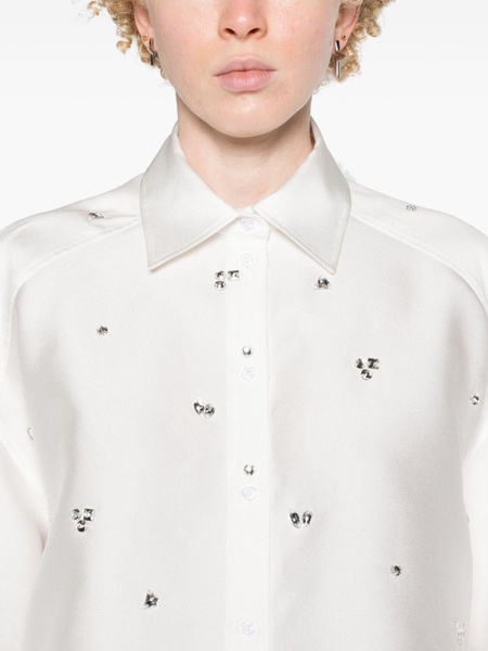 rhinestoned cropped shirt