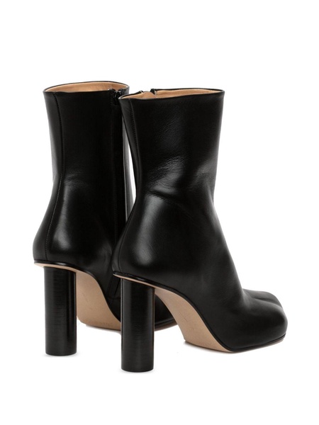 Paw leather ankle boots