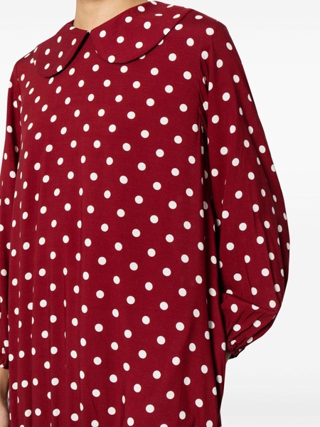 polka-dot Peter Pan-collar dress