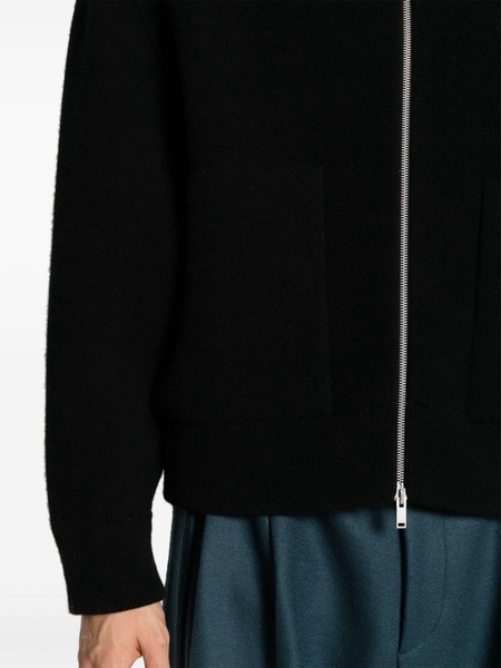 zip-up fleece cardigan