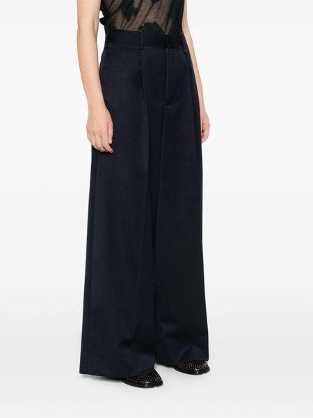 pleated wide-leg trousers