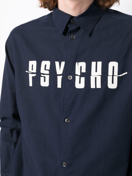 Psycho-print long-sleeved shirt