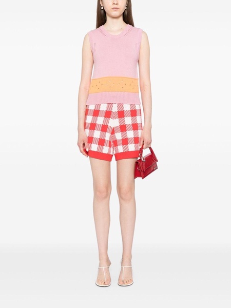 gingham knit Shorts