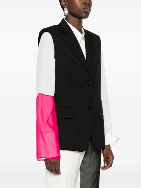 virgin-wool tailored gilet