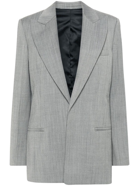 peak-lapel single-breasted blazer