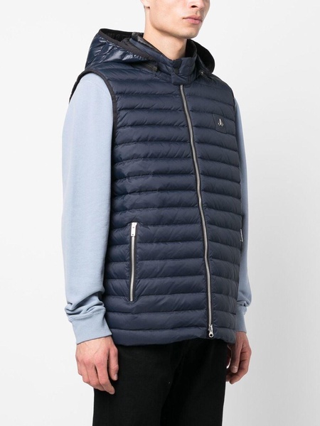 zip-up hooded gilet