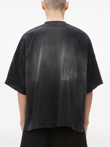 bleached-effect cotton T-shirt