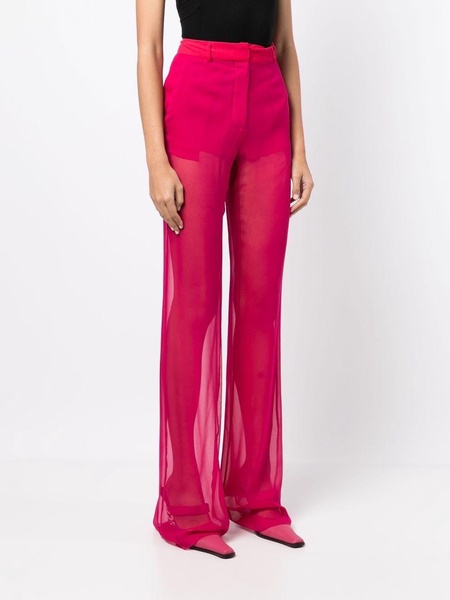 silk-georgette flared trousers