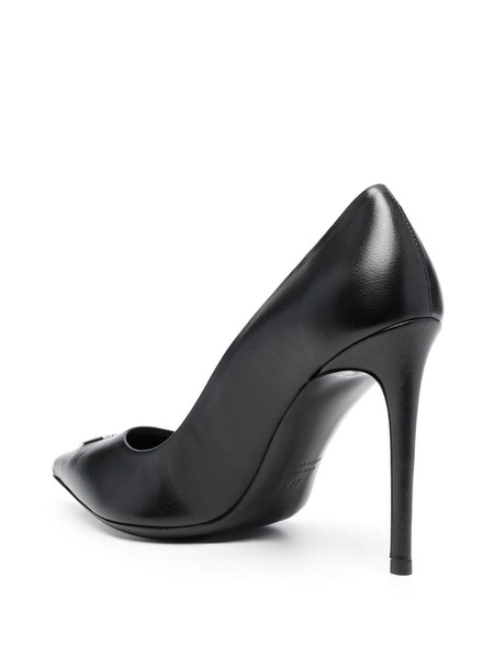 logo-plaque 100mm heeled pumps