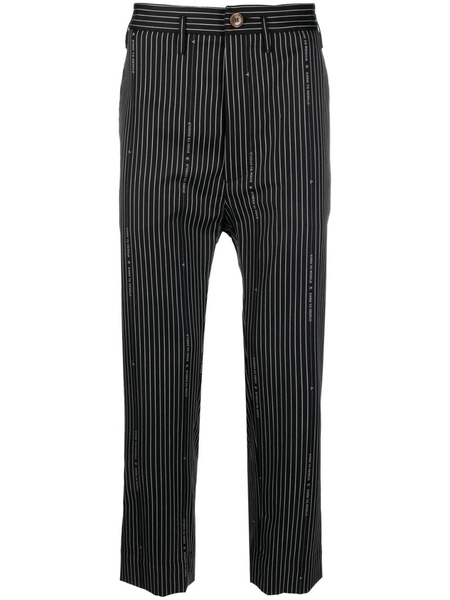 Cruise stripe-print cropped trousers