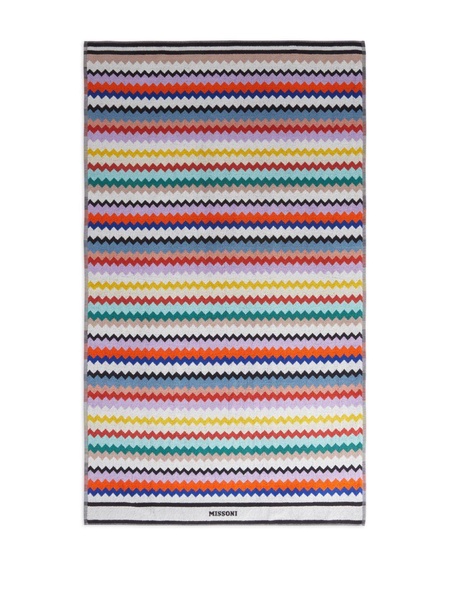 White Riverbero Cotton Beach Towel