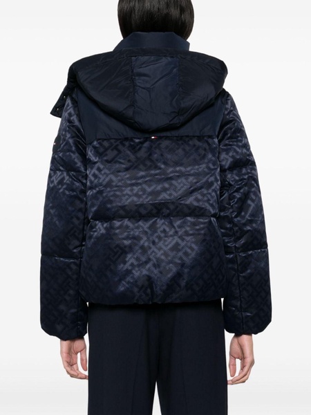 monogram-pattern puffer jacket 