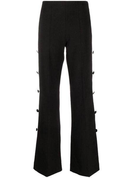 cut-out straight-leg trousers